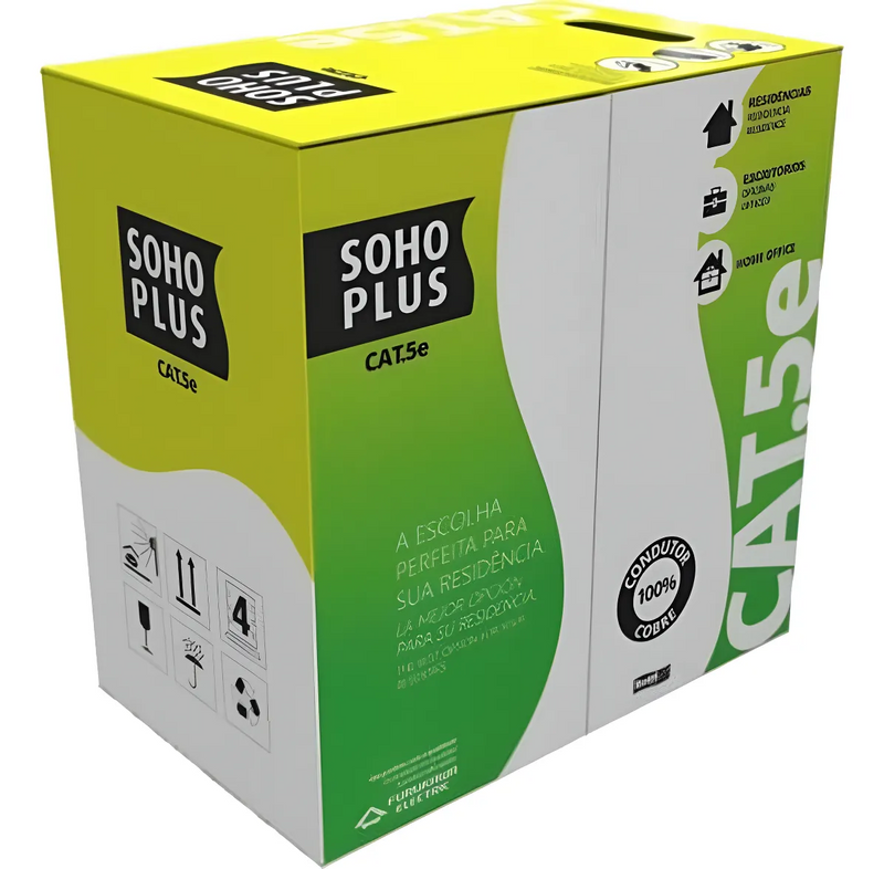 Cabo de Rede LAN UTP CAT5e Furukawa SohoPlus – 50 Metros